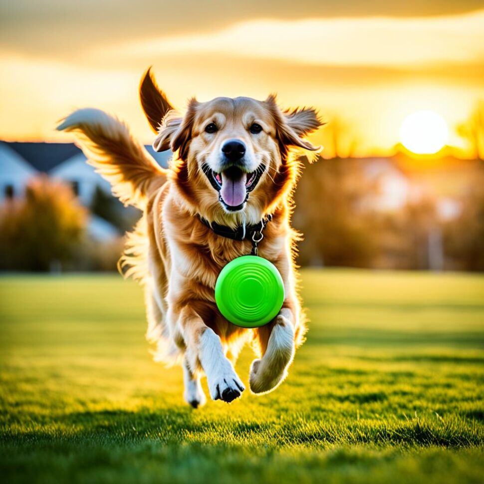 Dog engaging in exercise