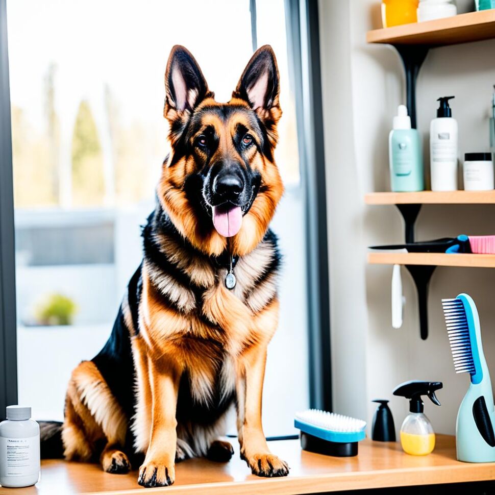 German Shepherd grooming routine