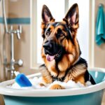 German Shepherd grooming tips for bath time