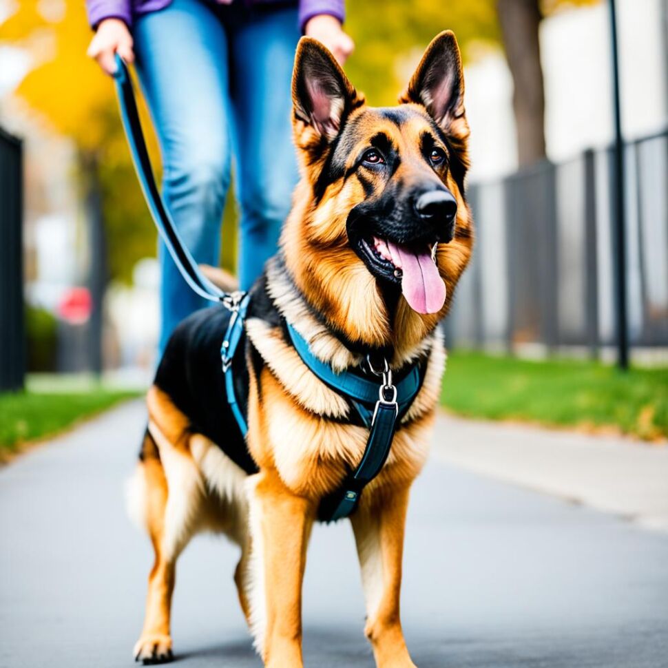 German Shepherd leash training basics