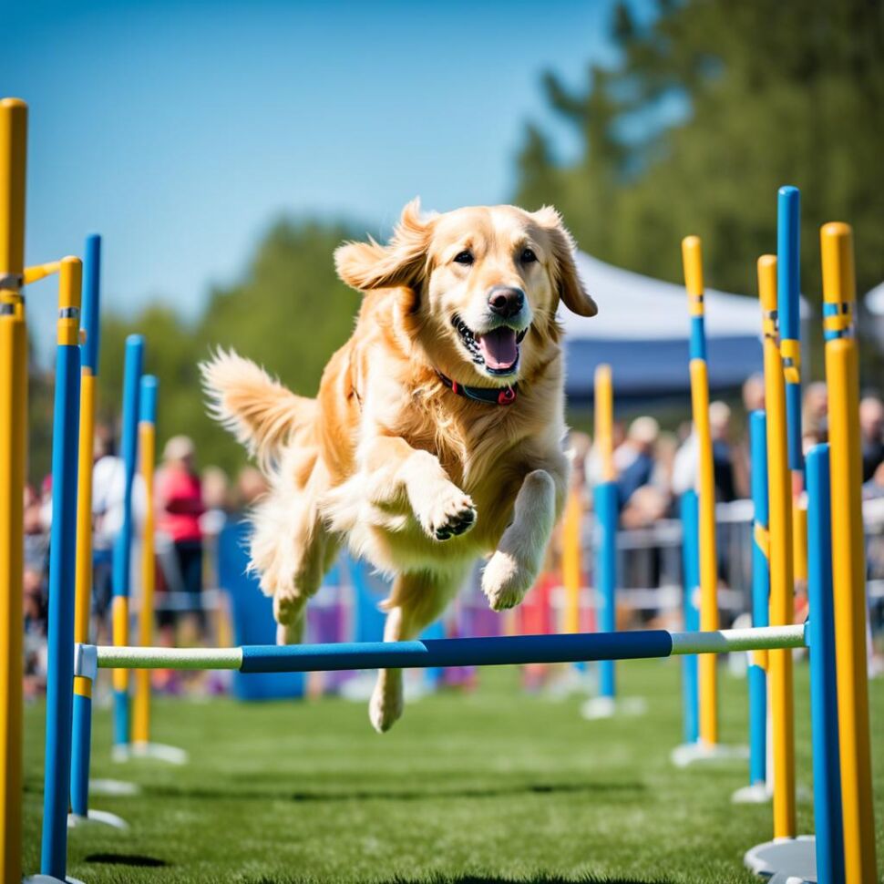 Golden Retriever agility competitions