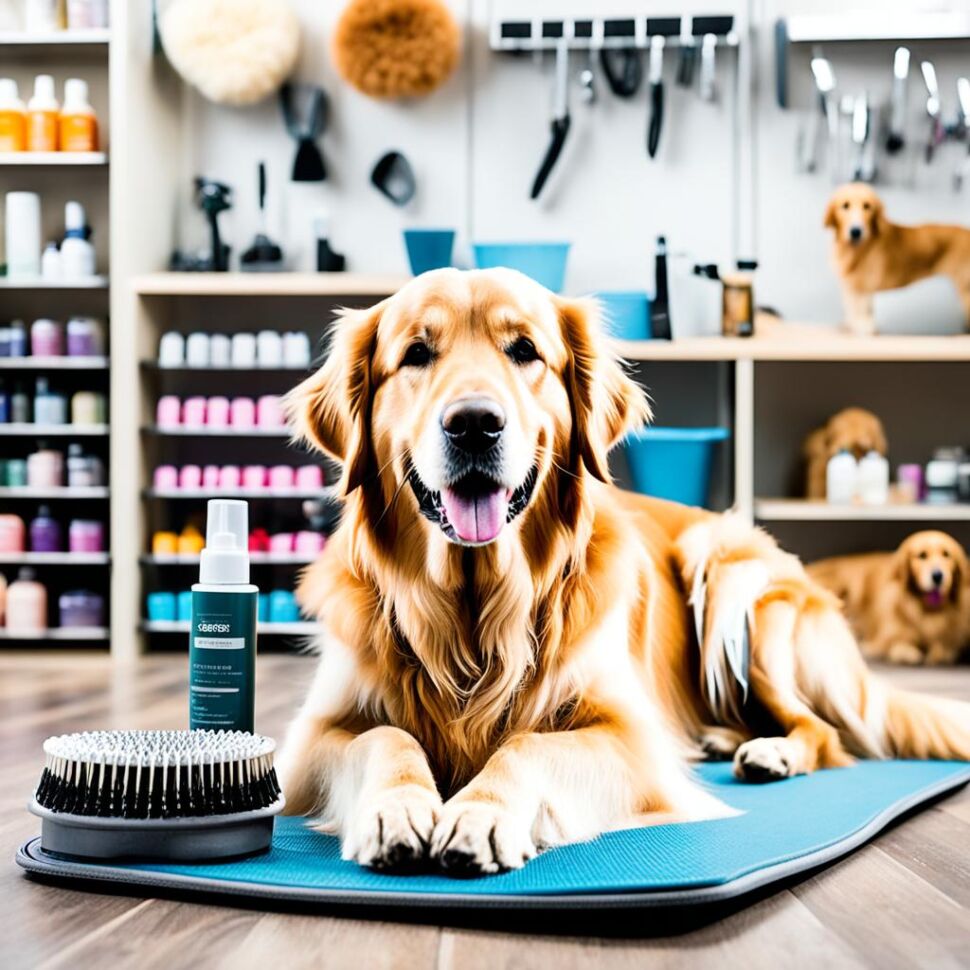 Golden Retriever calm grooming methods