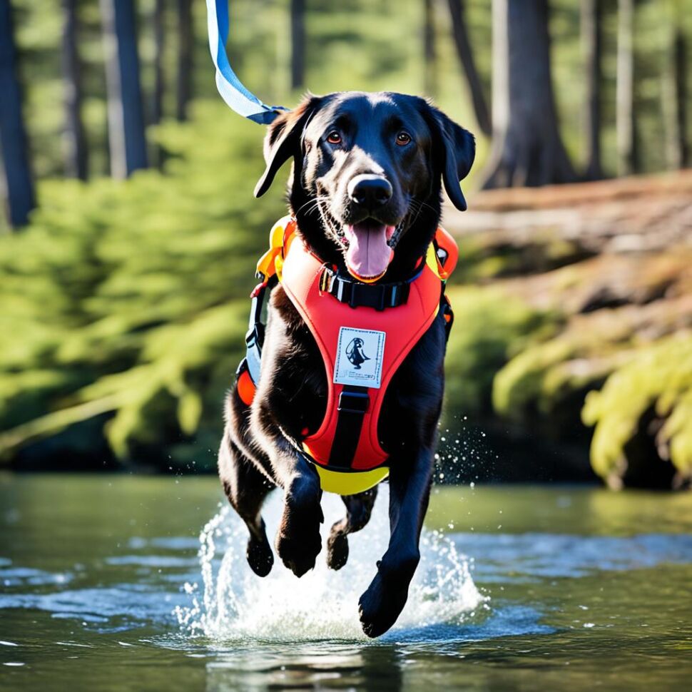 Labrador Retriever swimming lessons