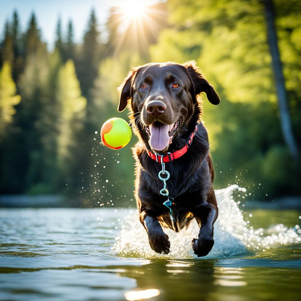 Labrador Retriever swimming lessons