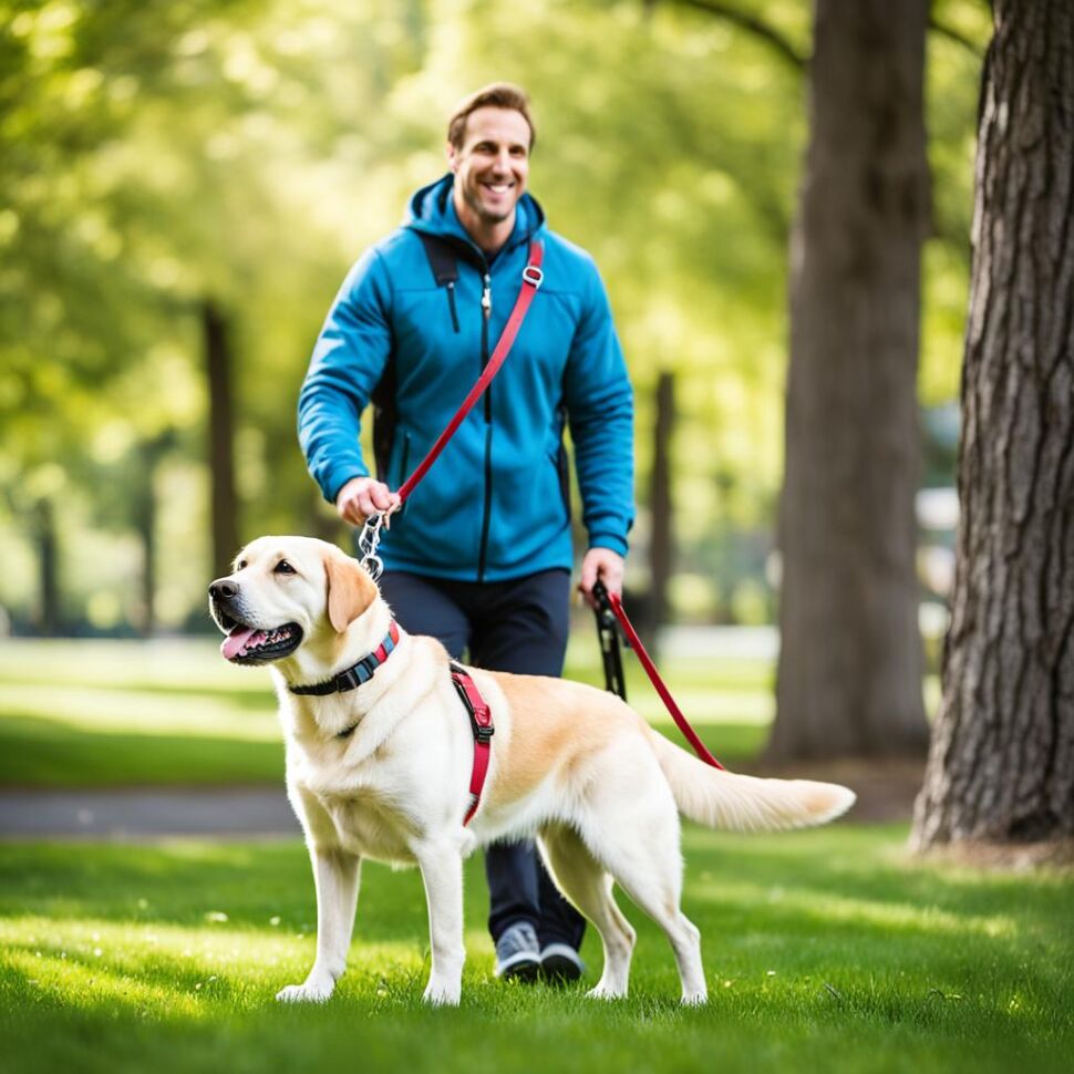 Labrador leash training