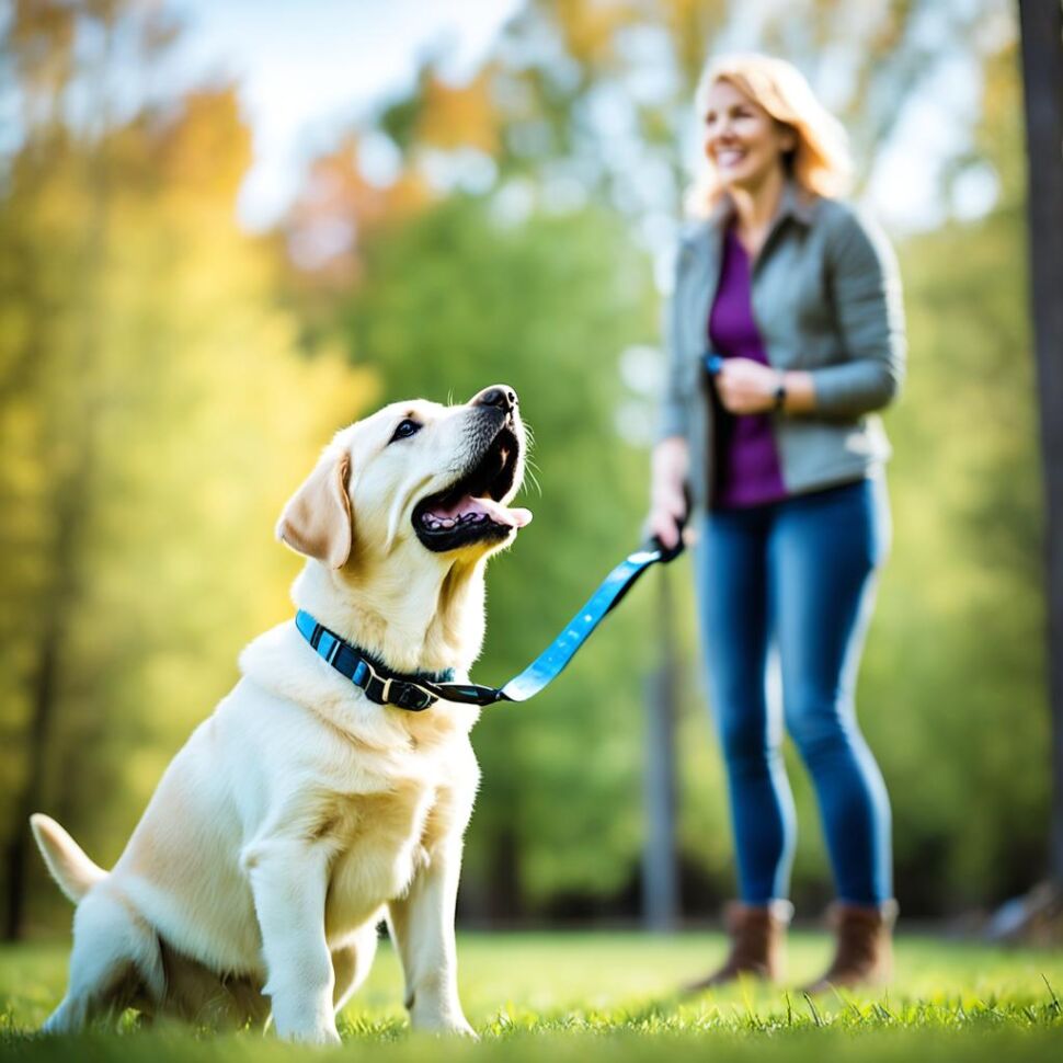 Labrador leash training