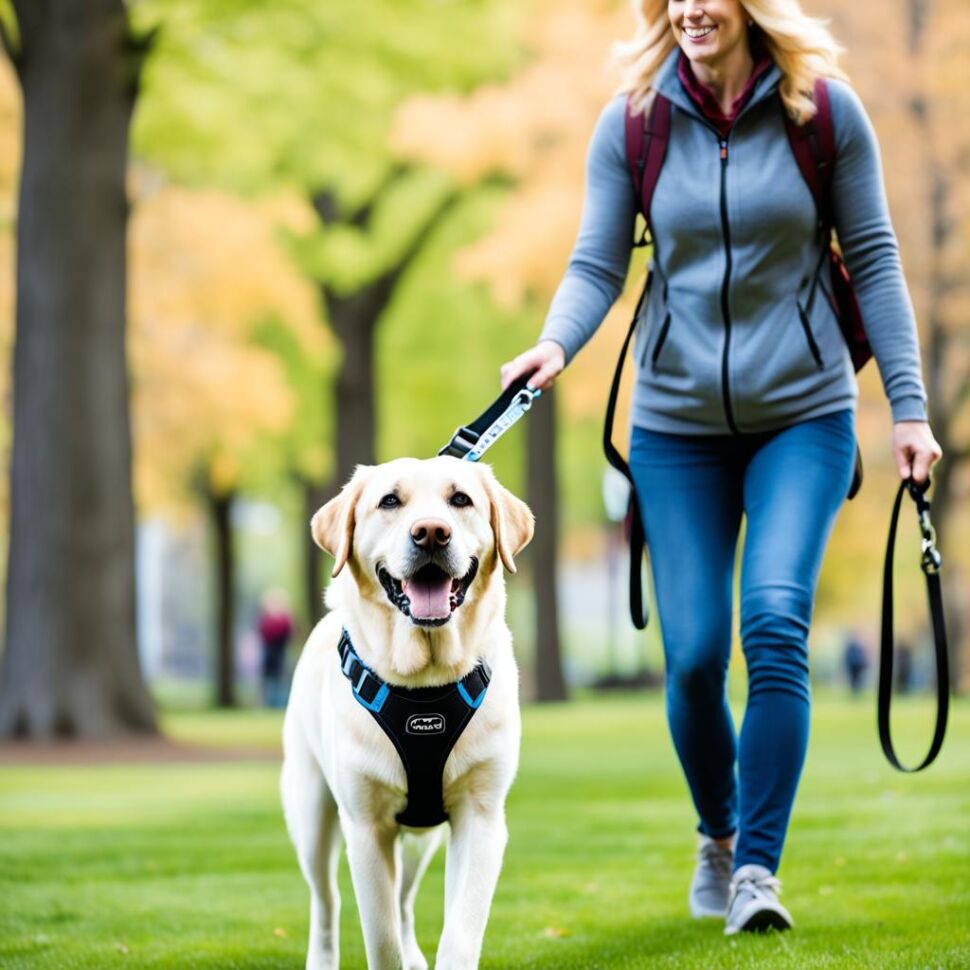 Labrador leash walking etiquette