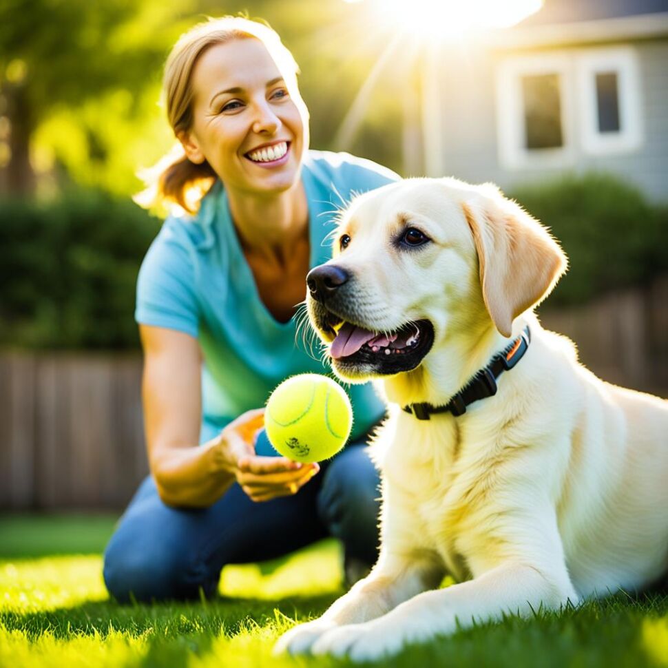 Teaching fetch to a Labrador puppy