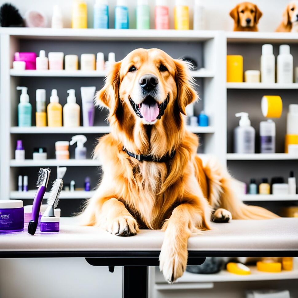 Training a Golden Retriever to be calm during grooming