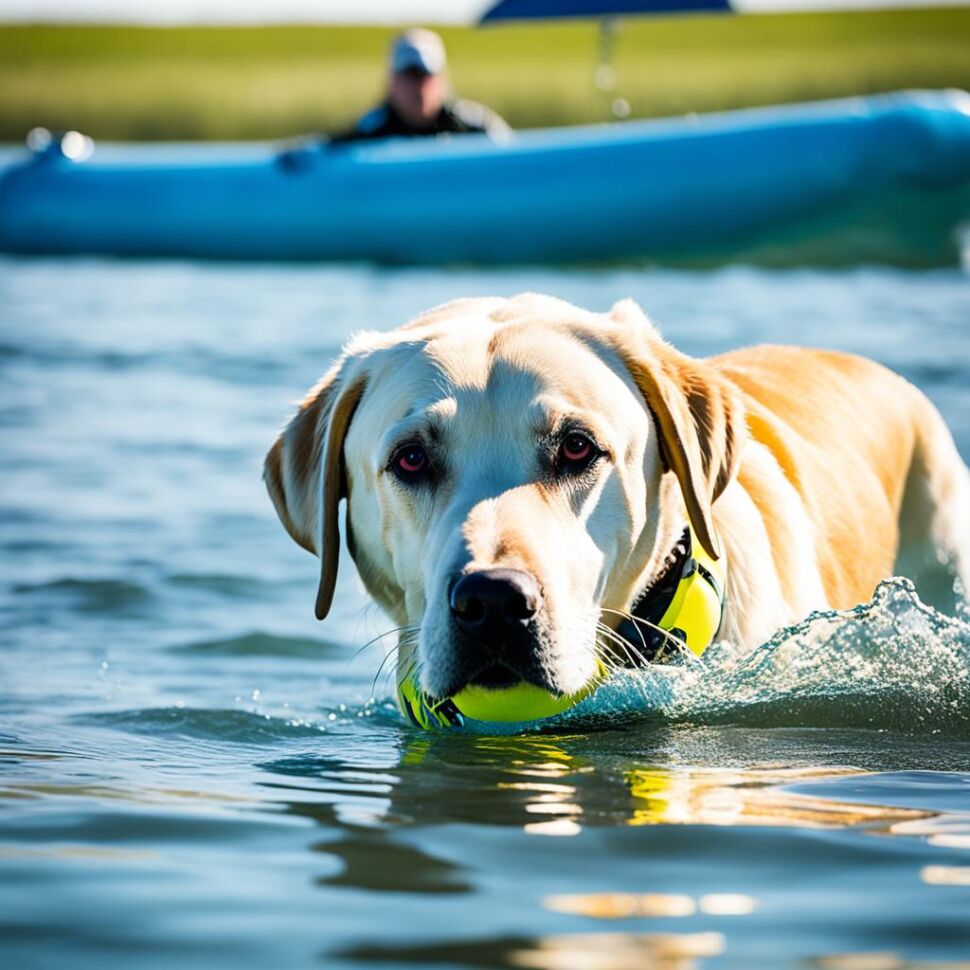 Training a Lab for water retrieval