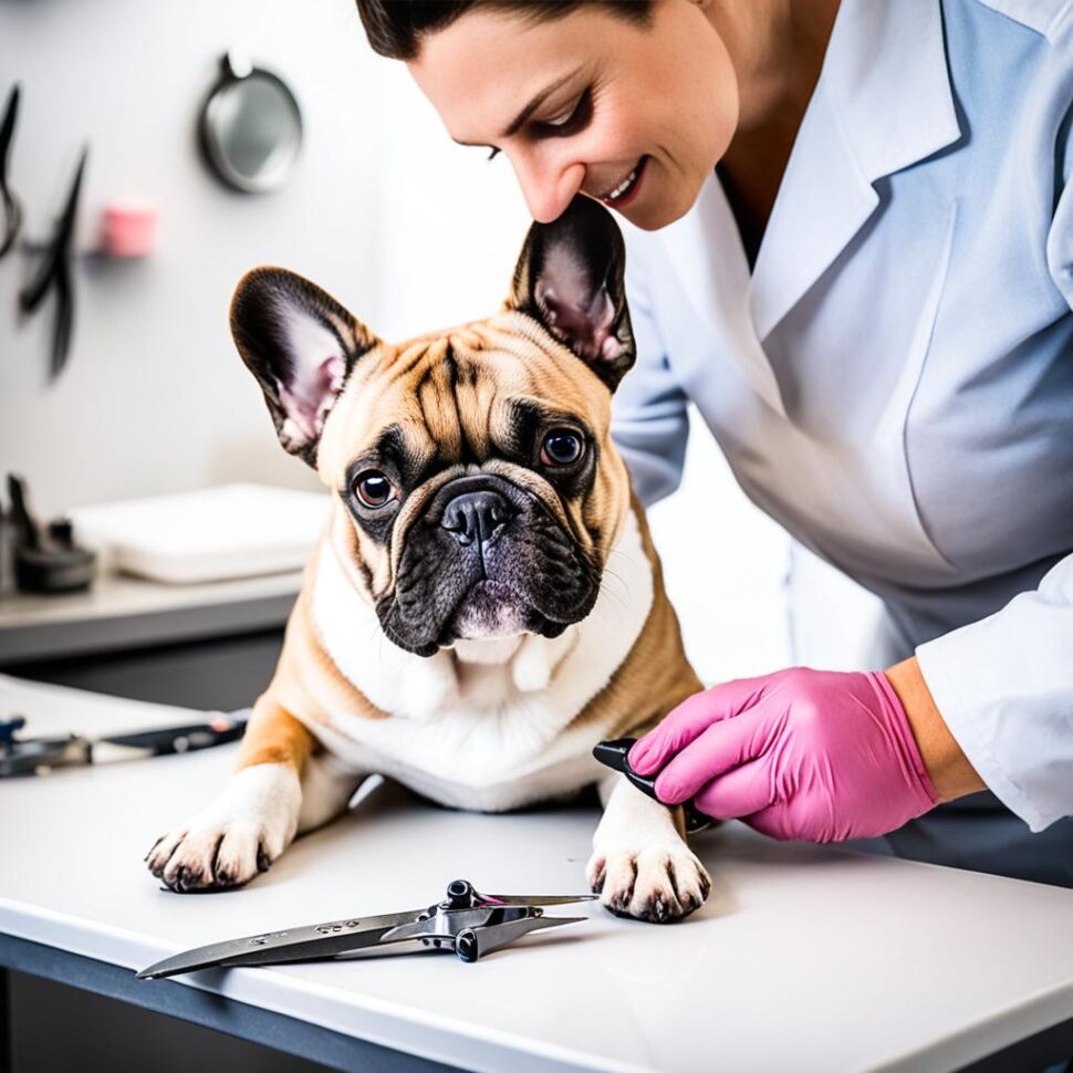 grooming a French Bulldog