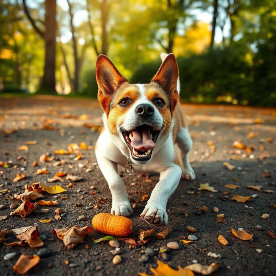 my dog eating everything off the ground